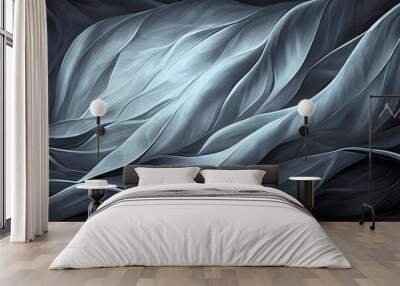 Silver, Gray background texture, different shades of grey, white and dark black , luxury and flowing abstract design
 Wall mural