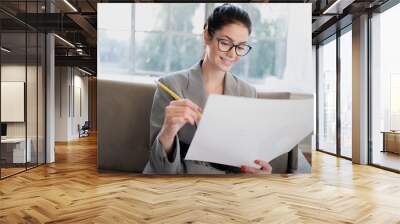 portrait of a young business woman Wall mural