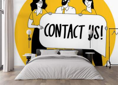 contact us concept. Wall mural