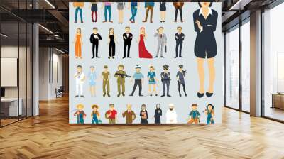 Flat design vector people Wall mural