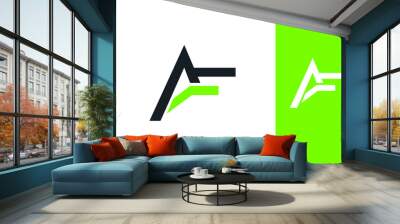 Alphabet letters Initials Monogram logo AF, FA, A and F Wall mural