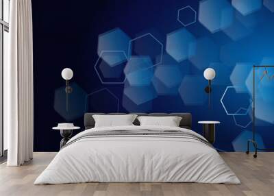 blue abstract background Wall mural