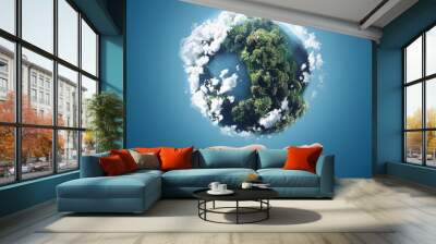 planet earth in hands Wall mural