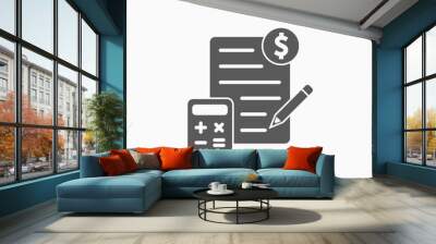 accounting icon, account vector Wall mural