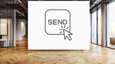 click send button icon, send vector Wall mural