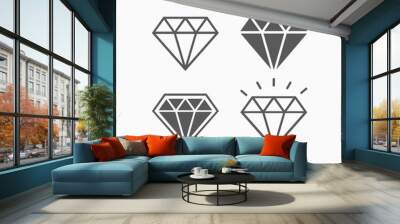 diamond icon Wall mural