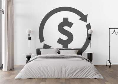 money transfer icon Wall mural