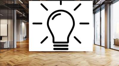 light bulb icon Wall mural