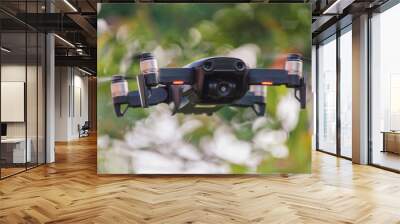 Flying drone approach Wall mural