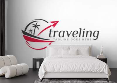 Travel Logo Icon Design Vector Wall mural