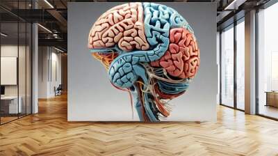 3d illustration of human brain Wall mural