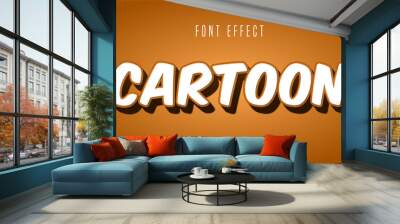 Cartoon text, editable font effect Wall mural