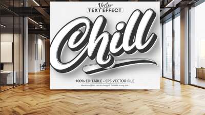 Chill text, minimalistic style editable text effect Wall mural