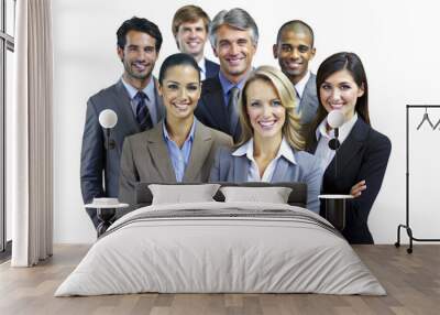 Confident business team of diverse professionals standing together Wall mural