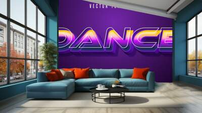 Dance text, pop art style editable text effect Wall mural