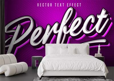 Perfect text, sport style editable text effect Wall mural