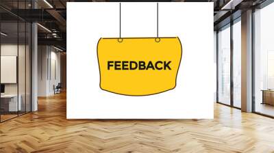 feedback vectors.sign label bubble speech feedback 
 Wall mural