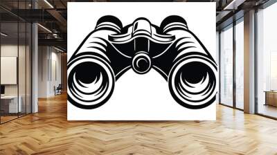 Binoculars vector silhouette Wall mural