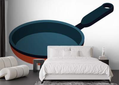 Frying pan vector  silhouette Wall mural