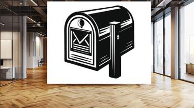 Mailbox vector silhouette Wall mural