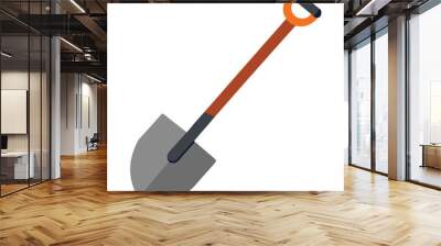 Shovel vector illustration isolated on a white background Wall mural