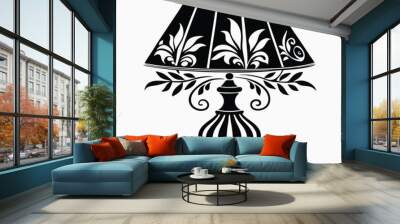 Table Lamp vector silhouette Wall mural