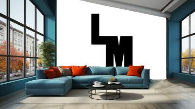 Black L Combination Initial Letter Logo Vector Wall mural