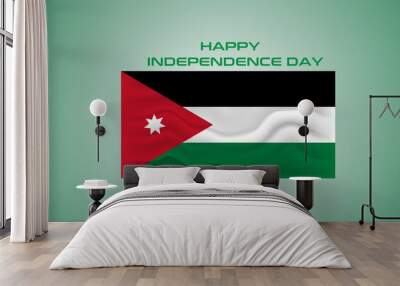 Independence day of Jordan, 25 May  | Country flag with gradient background | Happy Jordan independence day banner design Wall mural