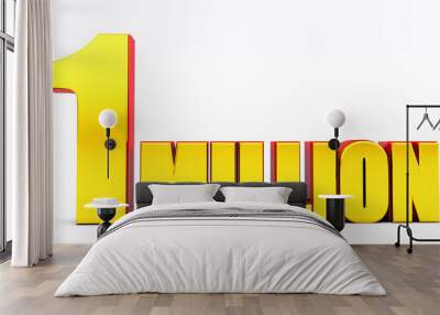 3D render of 1 million followers, 1000000 background Wall mural