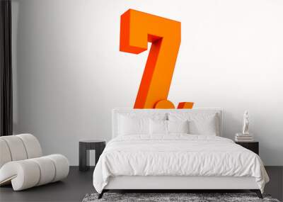 3D render of seven percent off isolated on white background. offer 7 percent Wall mural