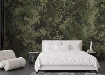 Professional seamless pixel summer camouflage for your production or design Wall mural