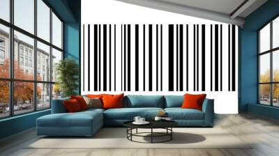 Barcode on transparent background Wall mural