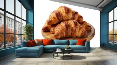 Croissant on transparent background Wall mural