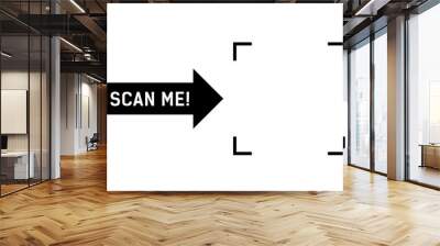 Scan me on transparent background Wall mural