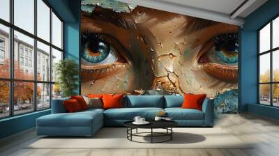 eyes of the person Wall mural