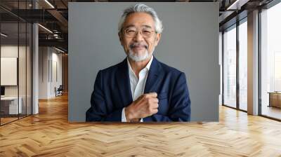 Portrait of a Smiling Senior Man Wall mural