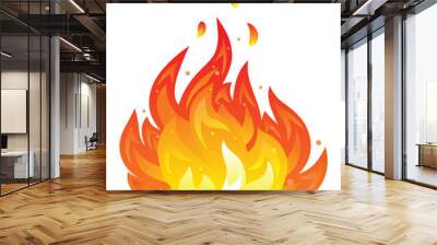 Fire isolated Wall mural