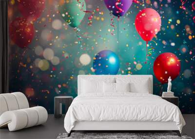 birthday party or holiday background Wall mural