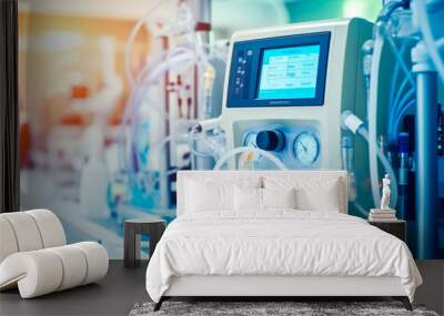 Futuristic perfusion pump in the intensive care unit, a concept Wall mural