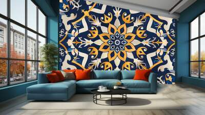 Seamless pattern in authentic arabian style Wall mural