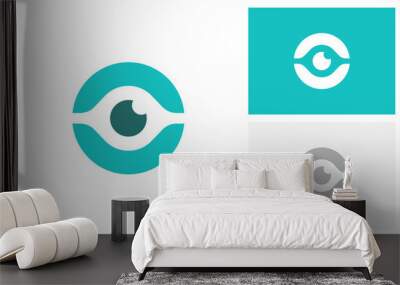 Eye, vision logo design Wall mural