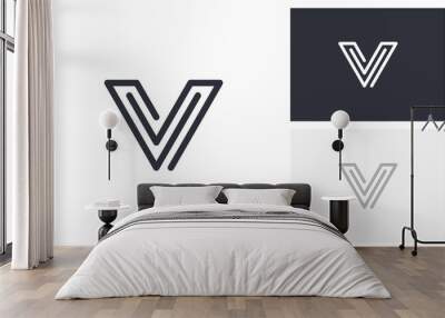 V logo, letter v, initial v logo design
 Wall mural