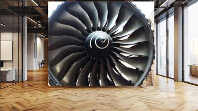 The propeller blades of an aeroplane jet engine  Wall mural