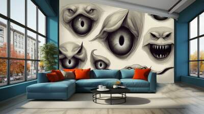 close up of scary eyes Wall mural