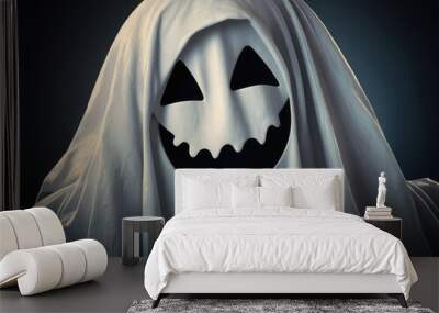 scary halloween monster,scary halloween ghost,halloween seamless background Wall mural