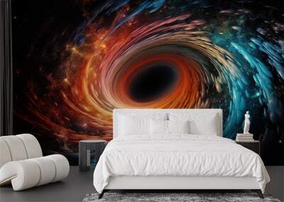 Concept of cosmic wonderland beyond the reaches of humans, close-up shot of the universe  Wall mural