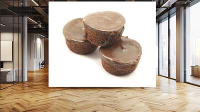 Three Chocolate Cupcakes Stacked Wall mural