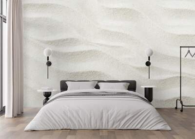 White sand texture background with wave pattern Wall mural