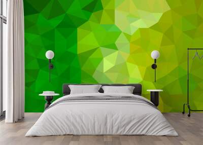 Abstract Green Polygon Wall mural