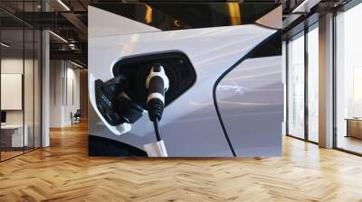 Electric vehicle (EV) charging station. Wall mural